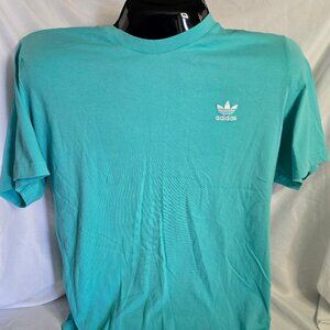 Adidas 3 Stripe Turquoise Embroidered T-shirt XL